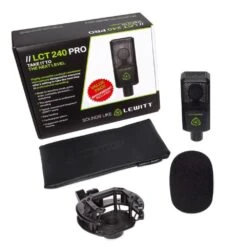 Lewitt LCT 240 Pro Condenser Microphone Value Pack Inc Accessories Black