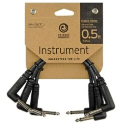 D'Addario Classic Series Patch Cable 3-pack 6 Inch