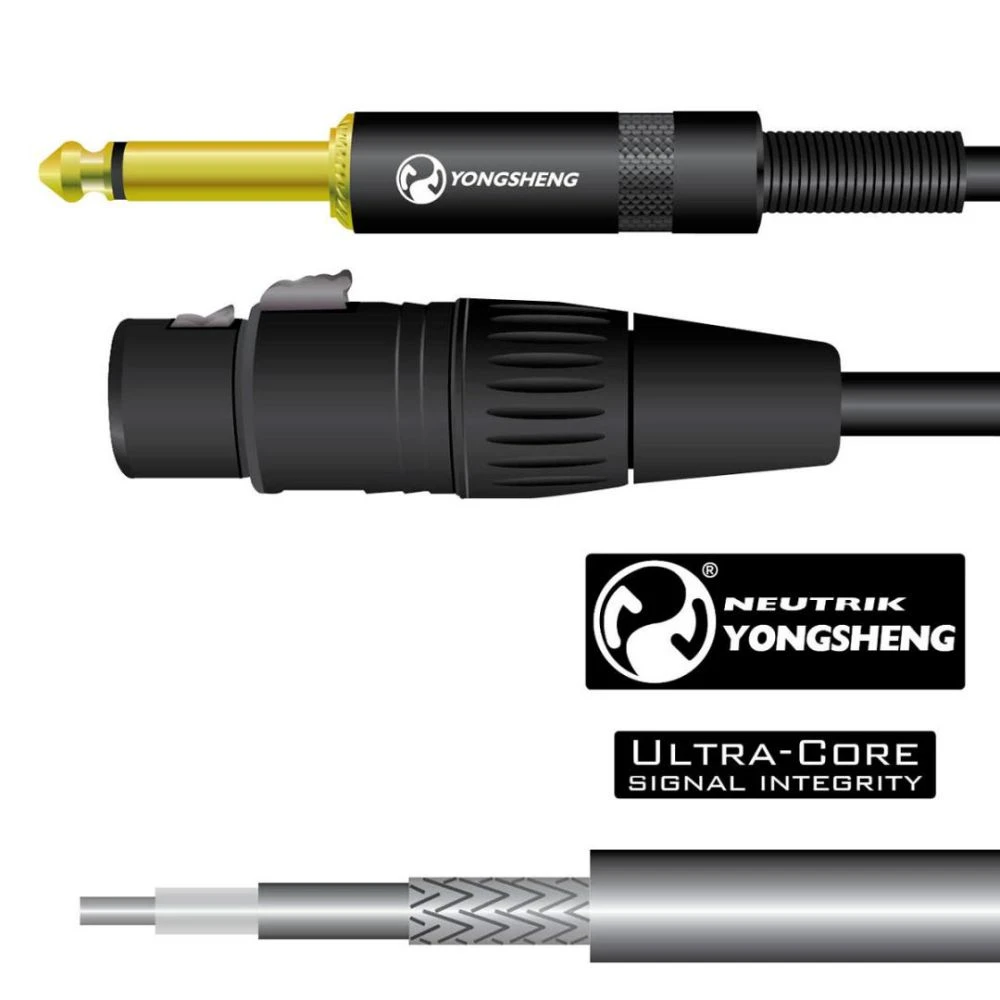 TGI Microphone Cable Xlr-jack 6m 20ft Premium Neutrick Connectors