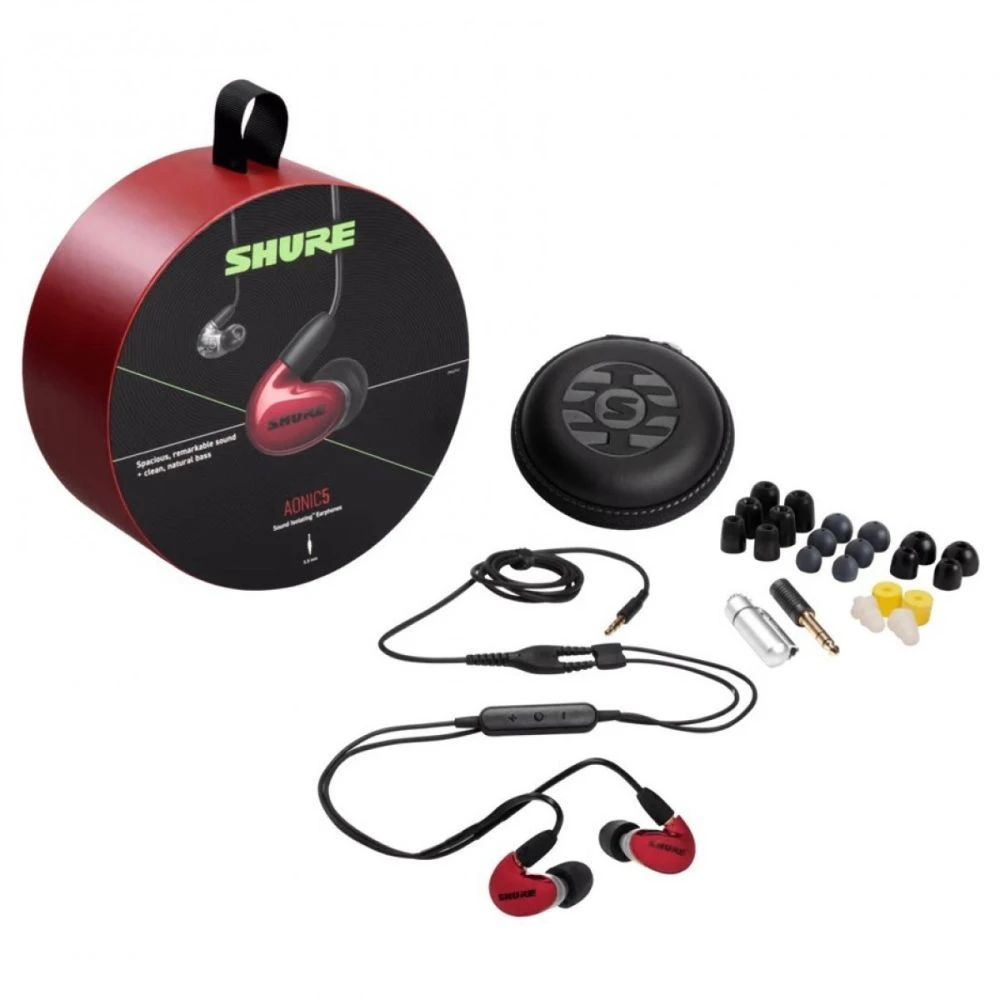 Shure AONIC 5 Sound Isolating Earphones, Red - Image 2