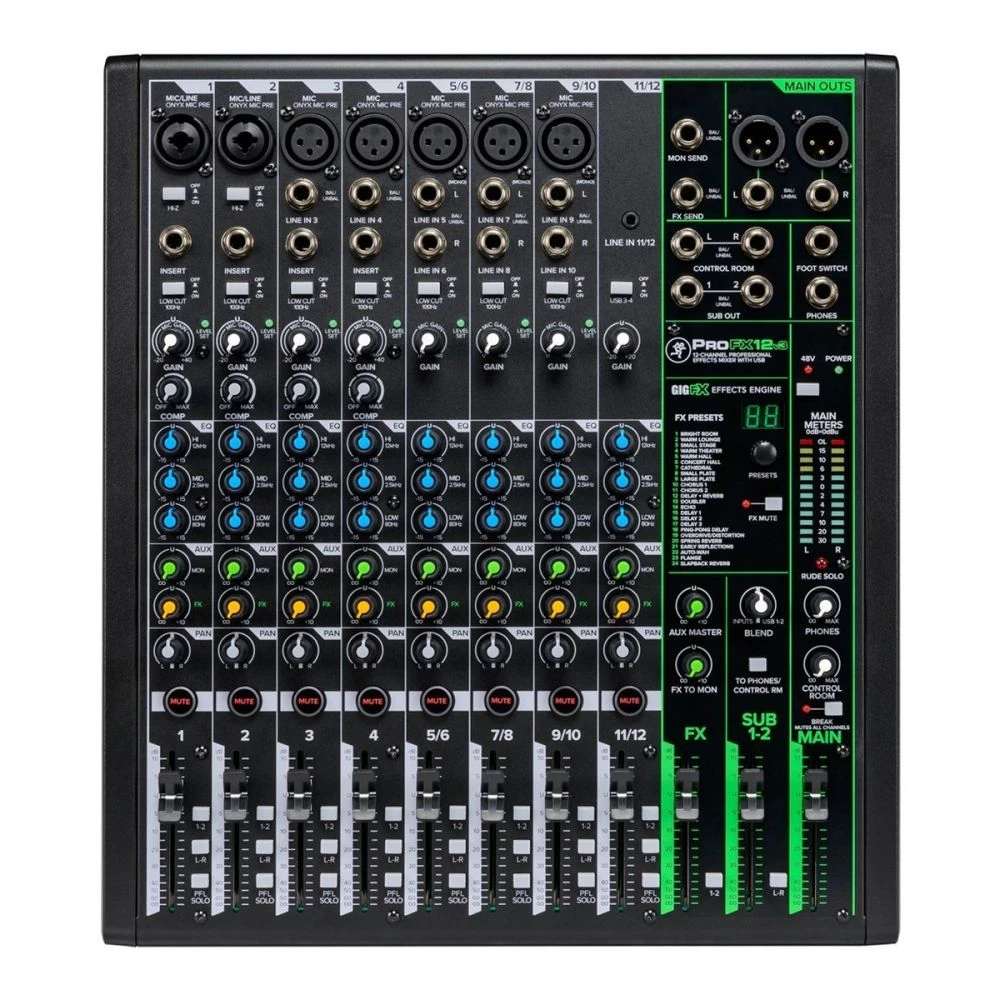 Mackie ProFX12v3 12-Channel Analog Mixer With USB