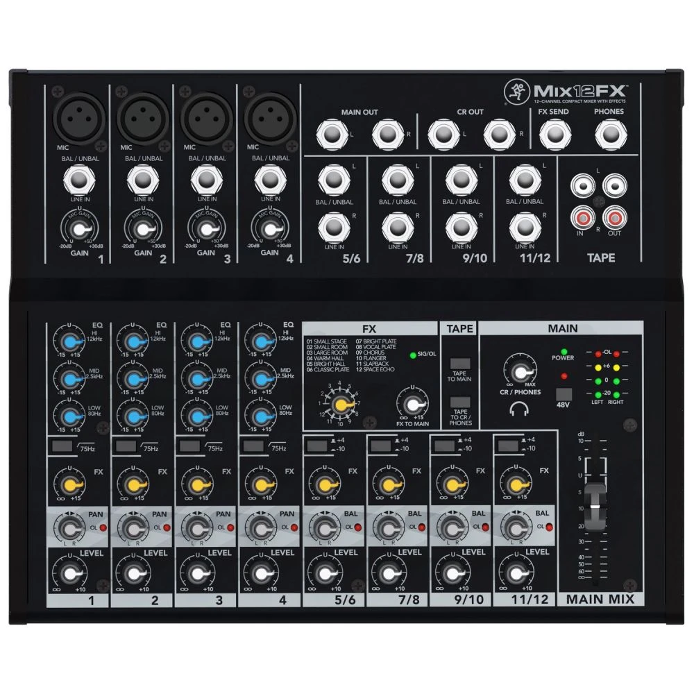 Mackie Mix12FX 12 Channel Compact Mixer With FX