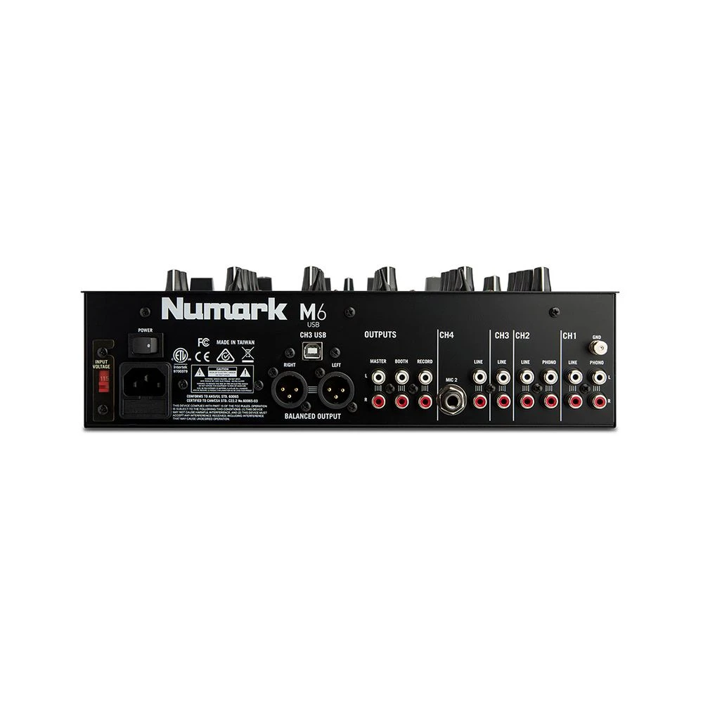 Numark M6 USB 4 Channel Mixer (Black) - Image 2
