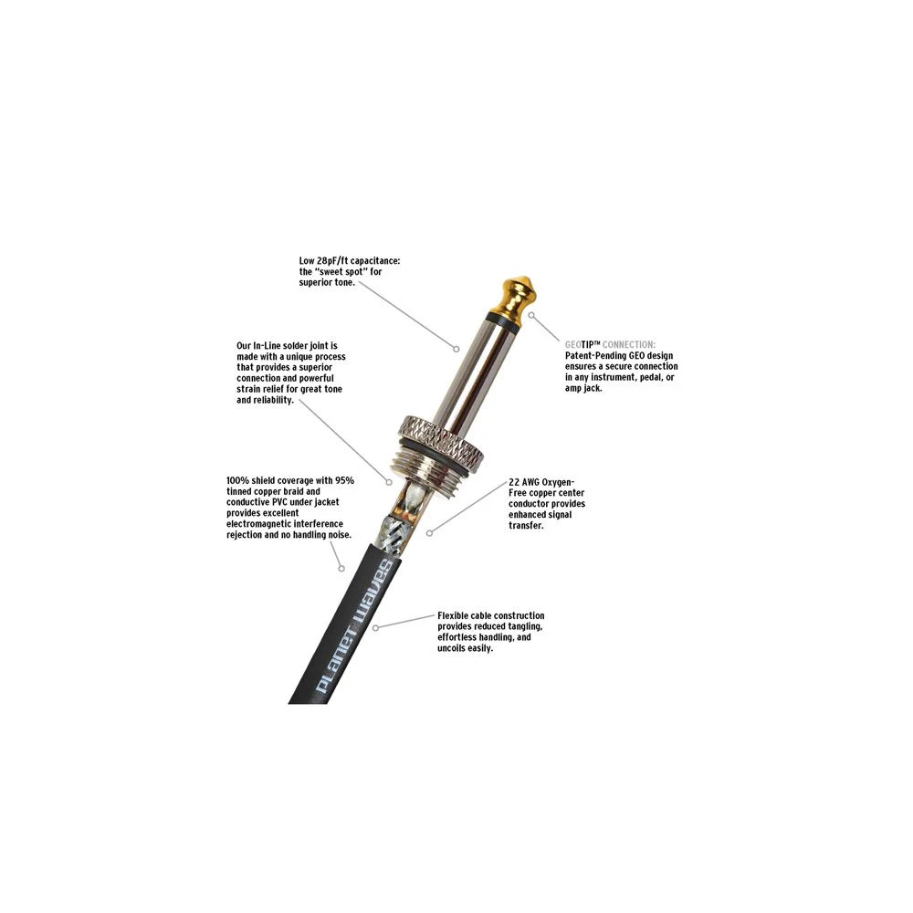 D'Addario American Stage Instrument Cable 3m - Image 2