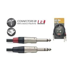 Stagg 1m Dual Mono 6.3mm Jacks To Stereo 6.3mm Jack Cable