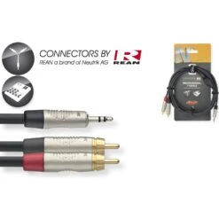 Stagg 3m Stereo RCA Phono To 3.5mm Mini Jack Cable