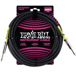 Ernie Ball 6046 6m / 20ft Instrument Cable Black S-s