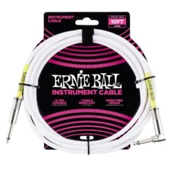 Ernie Ball 6049 3m 10ft Instrument Cable White S-a