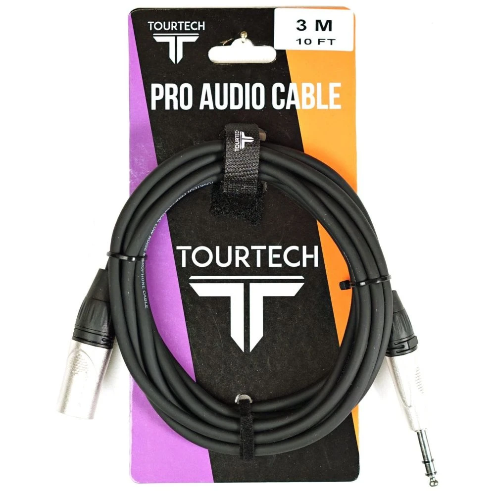 TOURTECH Stereo 1/4 Jack To Male XLR Cable, 3m - Image 2