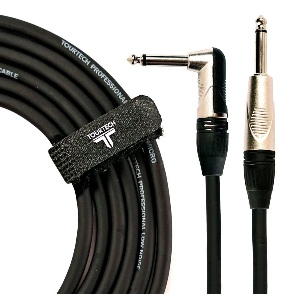 TOURTECH Deluxe Jack To Jack Instrument Cable, 6m, Angled