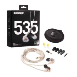 Shure SE-535 In Ear Headphones, Clear