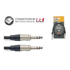 Stagg NAC3PSR 3m Stereo 6.3mm Jack To Jack Cable